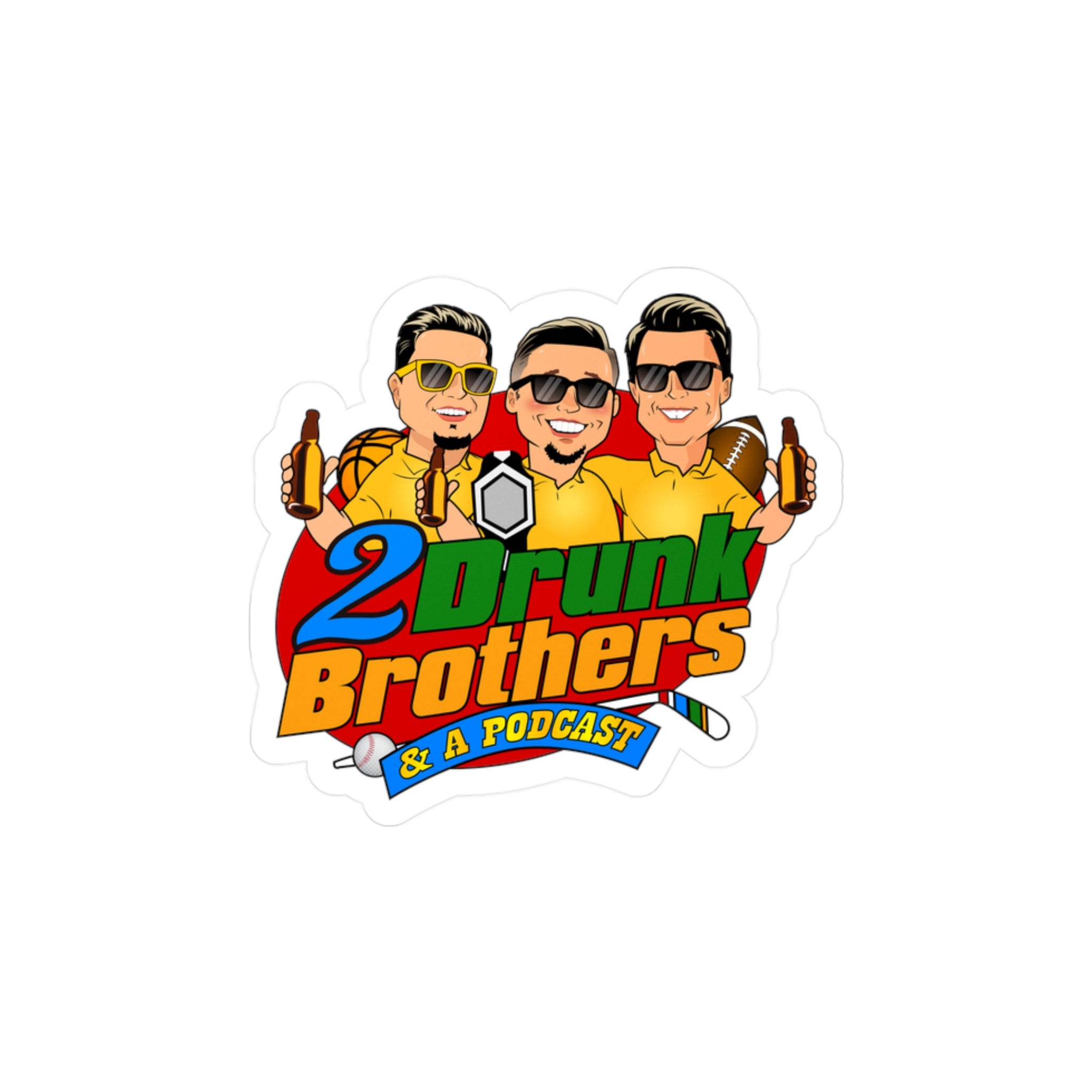 2 Drunk Brothers Sticker